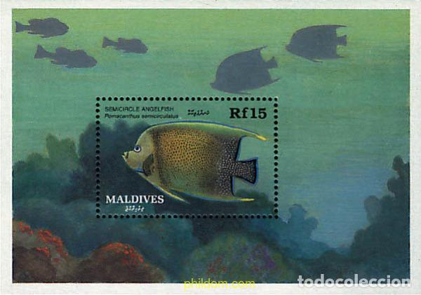 Sellos: 333024 MNH MALDIVAS 1989 PECES