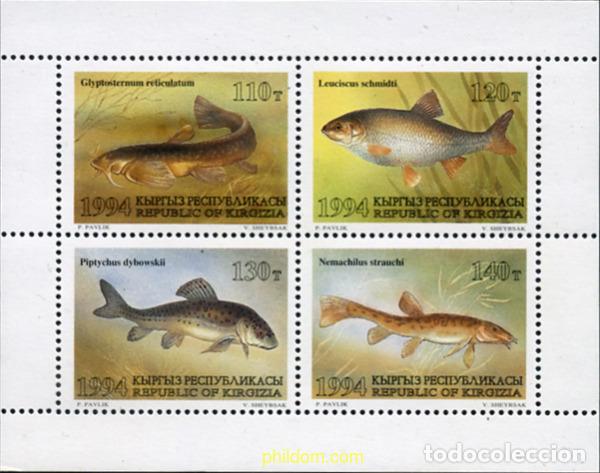 Sellos: 105101 MNH KIRGUIZISTAN 1994 PECES