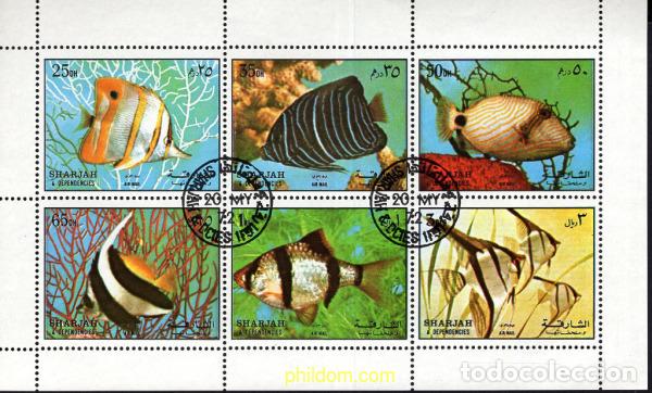 Sellos: 667962 USED SHARJAH 1972 PECES