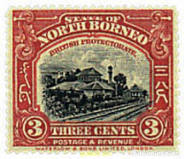 Sellos: 790279 HINGED BORNEO DEL NORTE 1909 MOTIVOS VARIOS