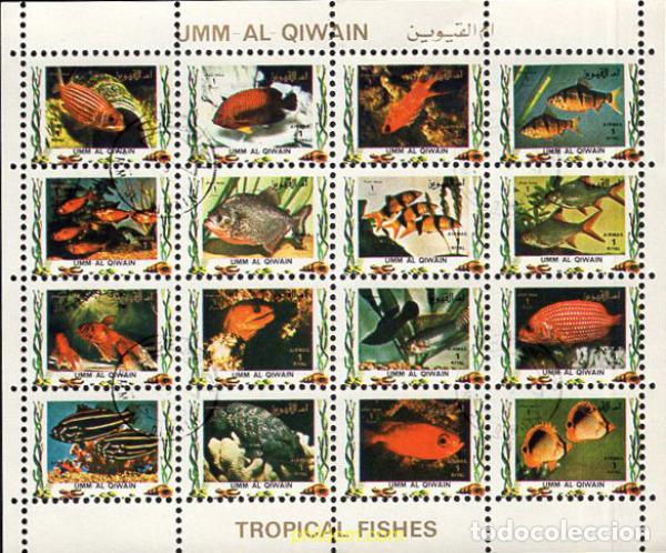 Sellos: 667739 USED UMM AL QIWAIN 1972 PECES TROPICALES