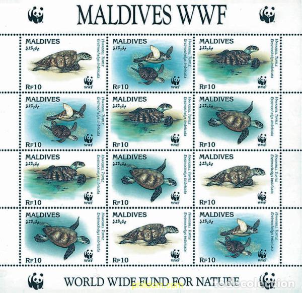 Sellos: 12657 MNH MALDIVAS 1995 TORTUGA CAREY
