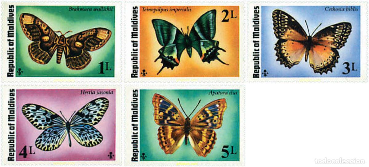 Sellos: 339350 HINGED MALDIVAS 1975 MARIPOSAS