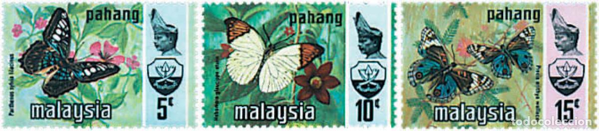 Sellos: 340225 MNH MALASIA. PAHANG 1977 MARIPOSAS