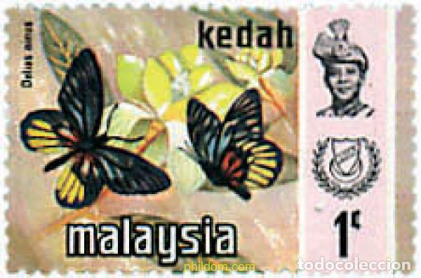 Sellos: 598256 MNH MALASIA. KEDAH 1971 MARIPOSAS