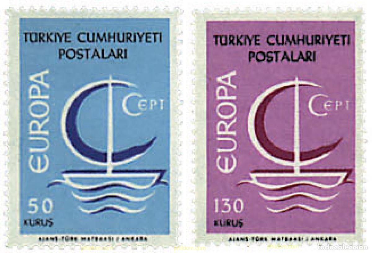 Sellos: 62115 MNH TURQUIA 1966 EUROPA CEPT. NAVIO EUROPA