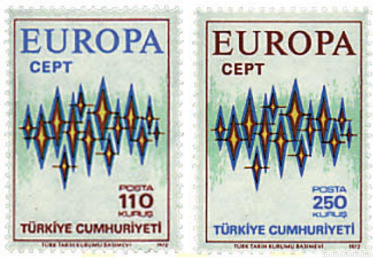 Sellos: 62229 MNH TURQUIA 1972 EUROPA CEPT. COMUNICACIONES