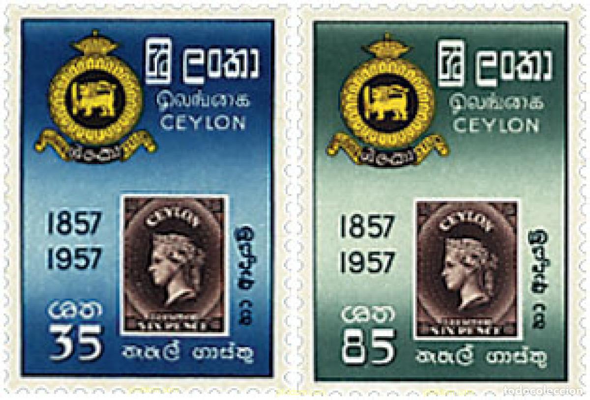 Sellos: 369218 MNH CEILAN 1957 CENTENARIO DEL SELLO