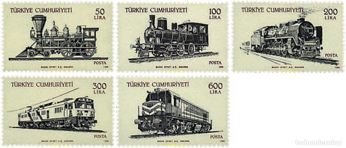 Sellos: 59353 MNH TURQUIA 1988 LOCOMOTORAS