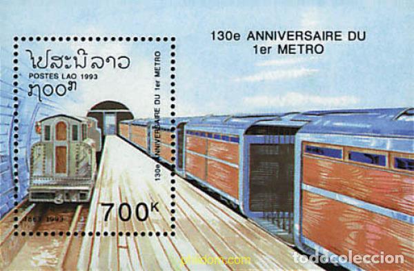Sellos: 55556 MNH LAOS 1993 130 ANIVERSARIO DEL FERROCARRIL METROPOLITANO