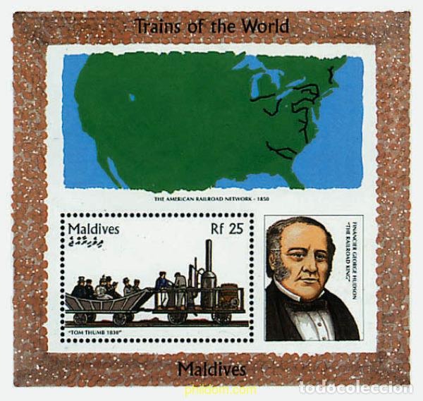 Sellos: 340924 MNH MALDIVAS 1996 TRENES DEL MUNDO
