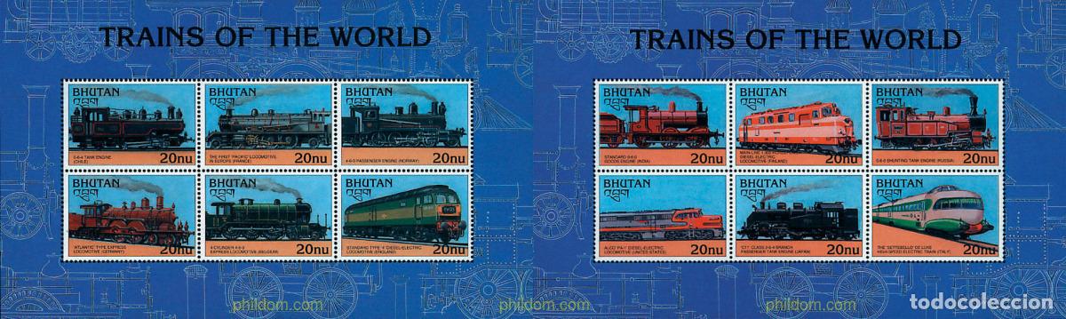 Sellos: 60839 MNH BHUTAN 1996 LOCOMOTORAS