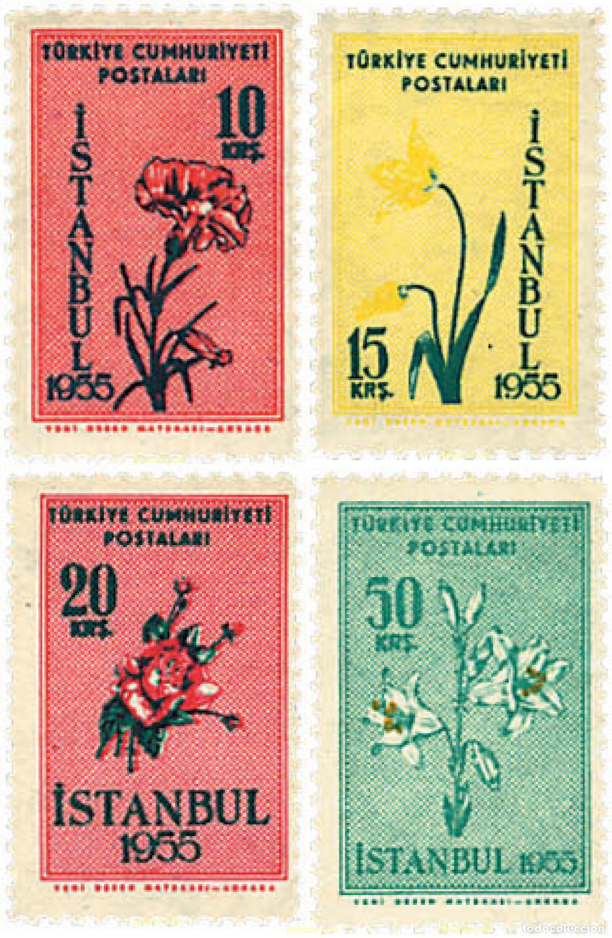 Sellos: 326856 HINGED TURQUIA 1955 FIESTA DE LAS FLORES Y LA PRIMAVERA