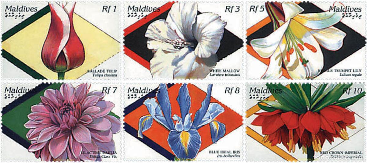 Sellos: 95311 MNH MALDIVAS 1995 FLORES