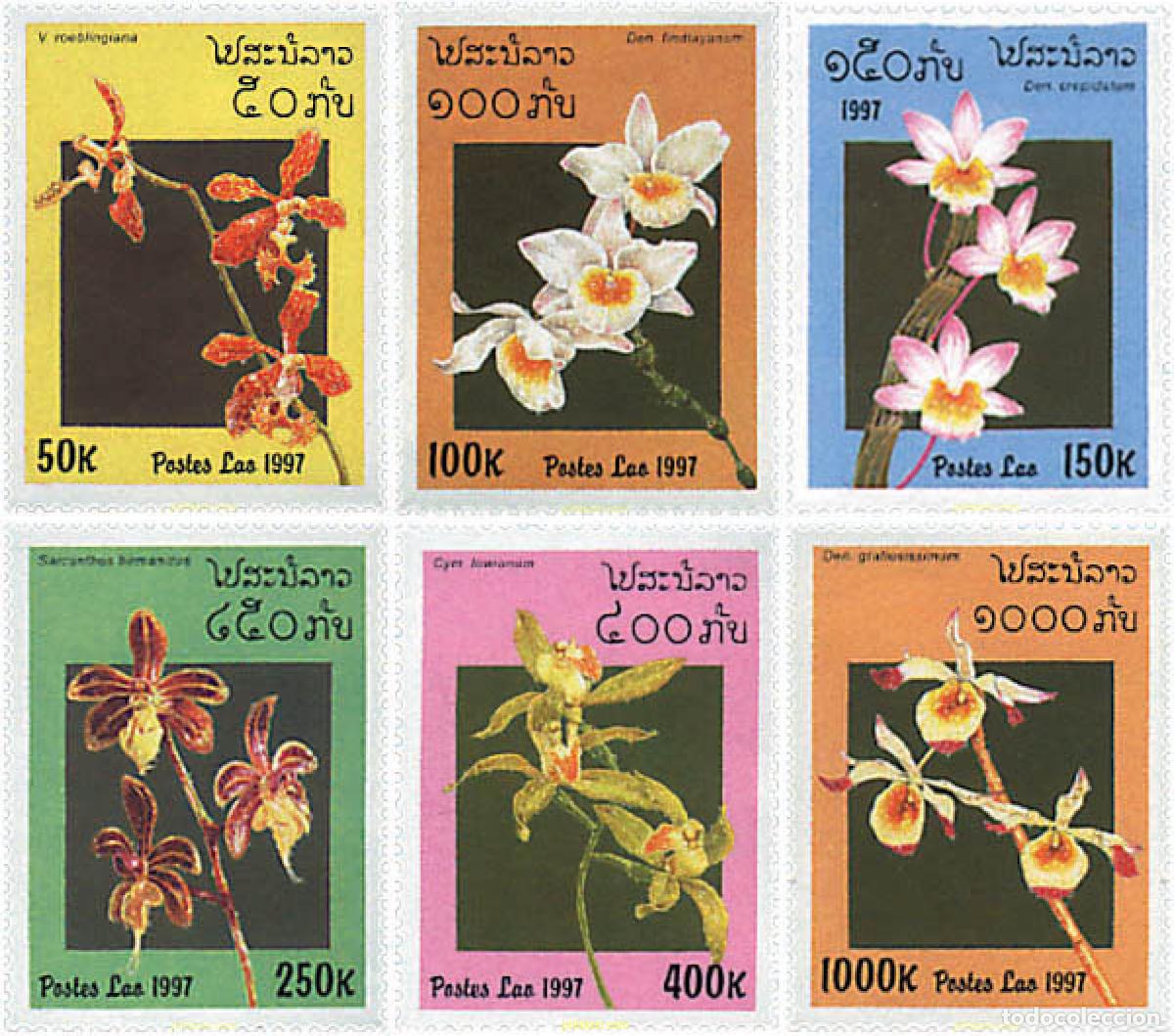 Sellos: 94297 MNH LAOS 1997 ORQUIDEAS