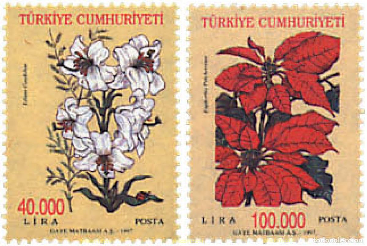 Sellos: 92378 MNH TURQUIA 1997 FLORES