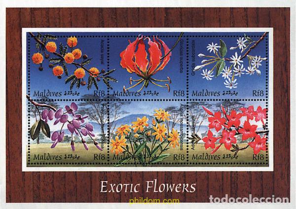 Sellos: 293005 MNH MALDIVAS 1997 FLORES EXOTICAS
