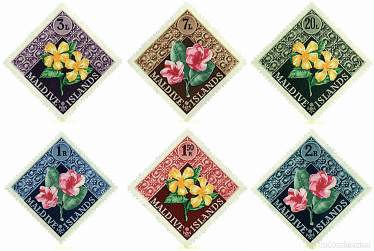 Sellos: 267302 MNH MALDIVAS 1966 FLORA Y FAUNA