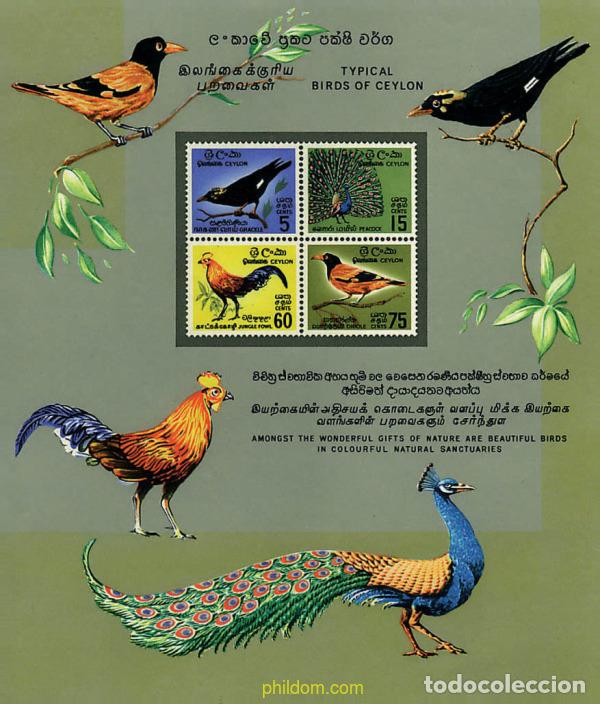 Sellos: 656519 HINGED CEILAN 1966 AVES DE CEILAN