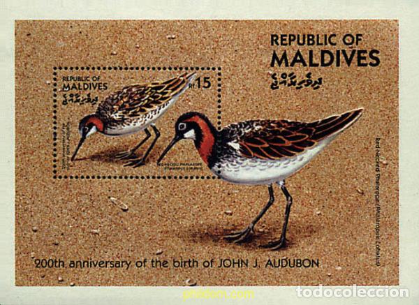 Sellos: 31664 MNH MALDIVAS 1985 BICENTENARIO DEL NACIMIENTO DEL ORNITOLOGO J.J. AUDUBON