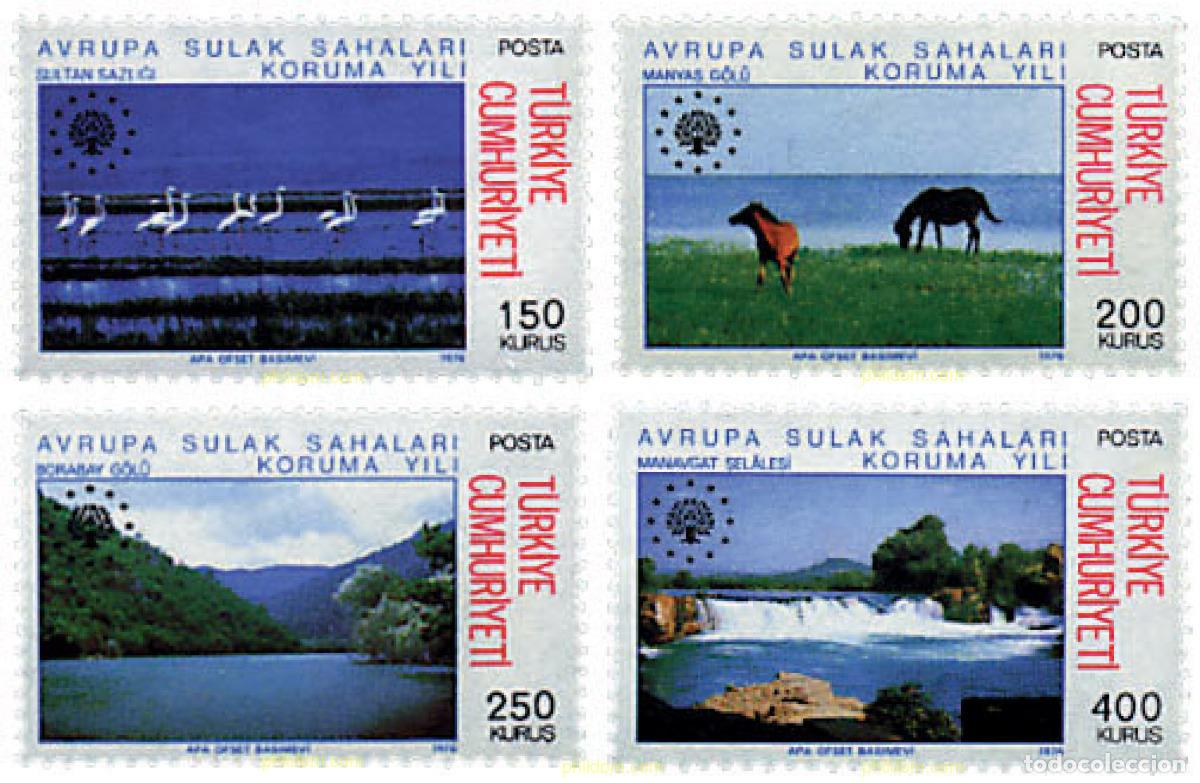 Sellos: 33112 MNH TURQUIA 1976 A&Ntilde;O EUROPEO DE LA CONSERVACION DE LAS ZONAS HUMEDAS