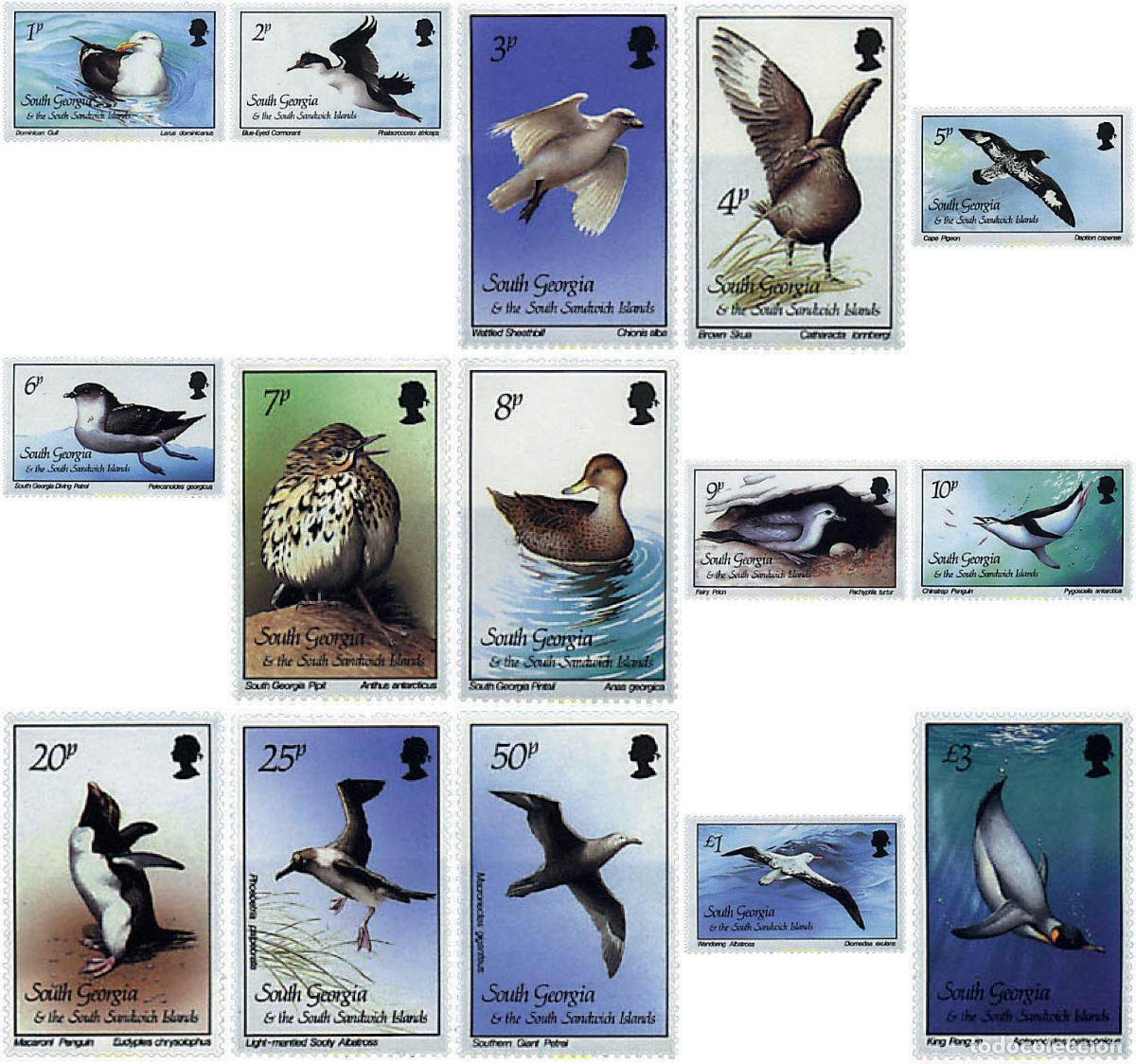 Sellos: 89719 MNH GEORGIA SUR Y SANDWICH SUR 1987 AVES