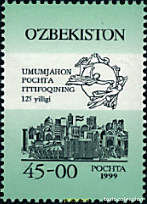 Sellos: 80420 MNH UZBEKISTAN 1999 125 ANIVERSARIO DE LA UPU