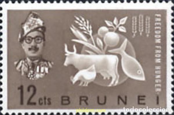 Sellos: 31720 MNH BRUNEI 1963 CAMPA&Ntilde;A MUNDIAL CONTRA EL HAMBRE