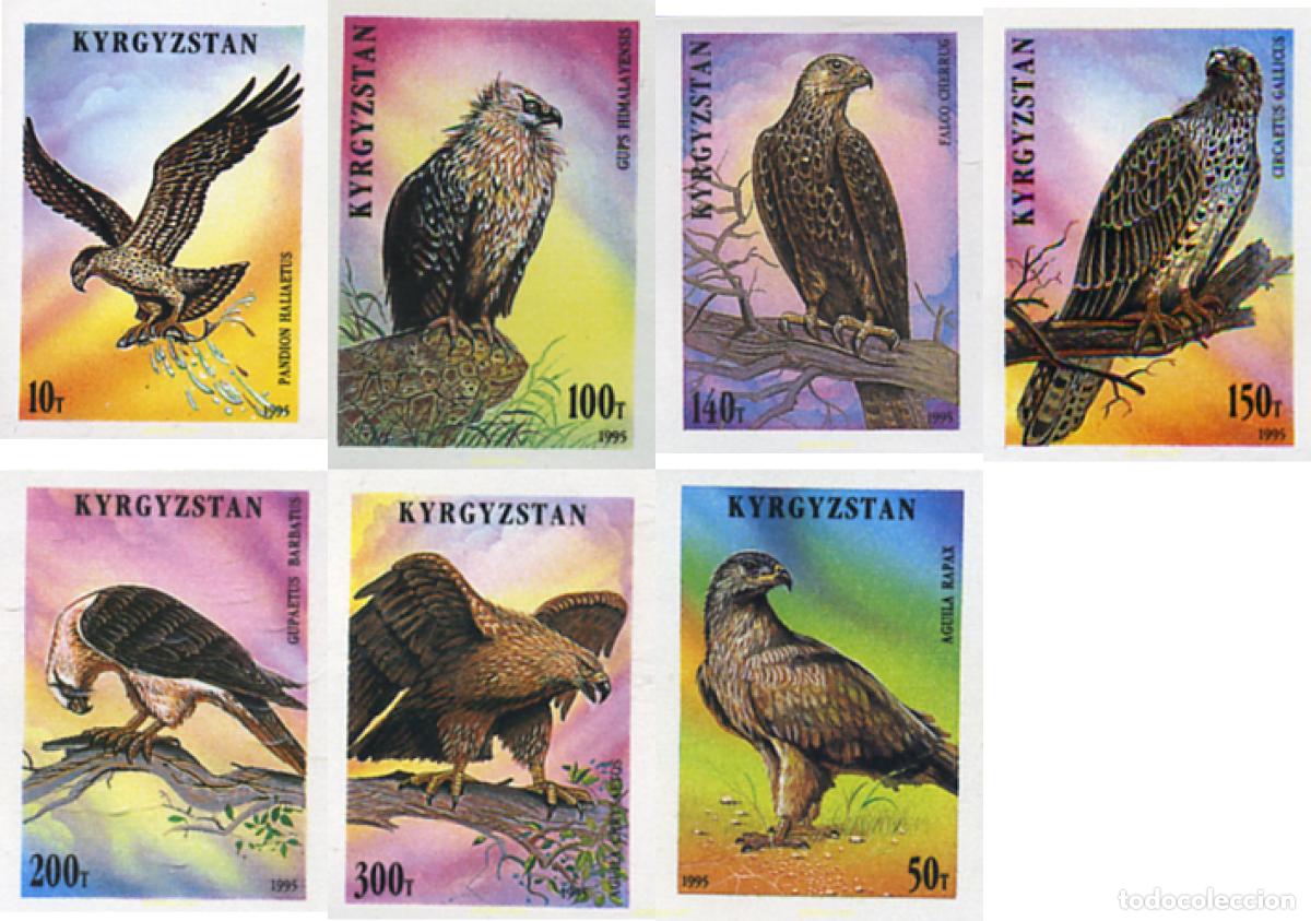 Sellos: 20684 MNH KIRGUIZISTAN 1995 AVES RAPACES