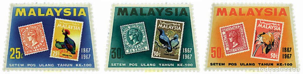 Sellos: 31578 MNH MALASIA 1967 CENTENARIO DEL SELLO DE MALASIA