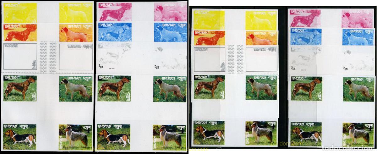 Sellos: 204104 MNH BHUTAN 1973 PERROS DE RAZA