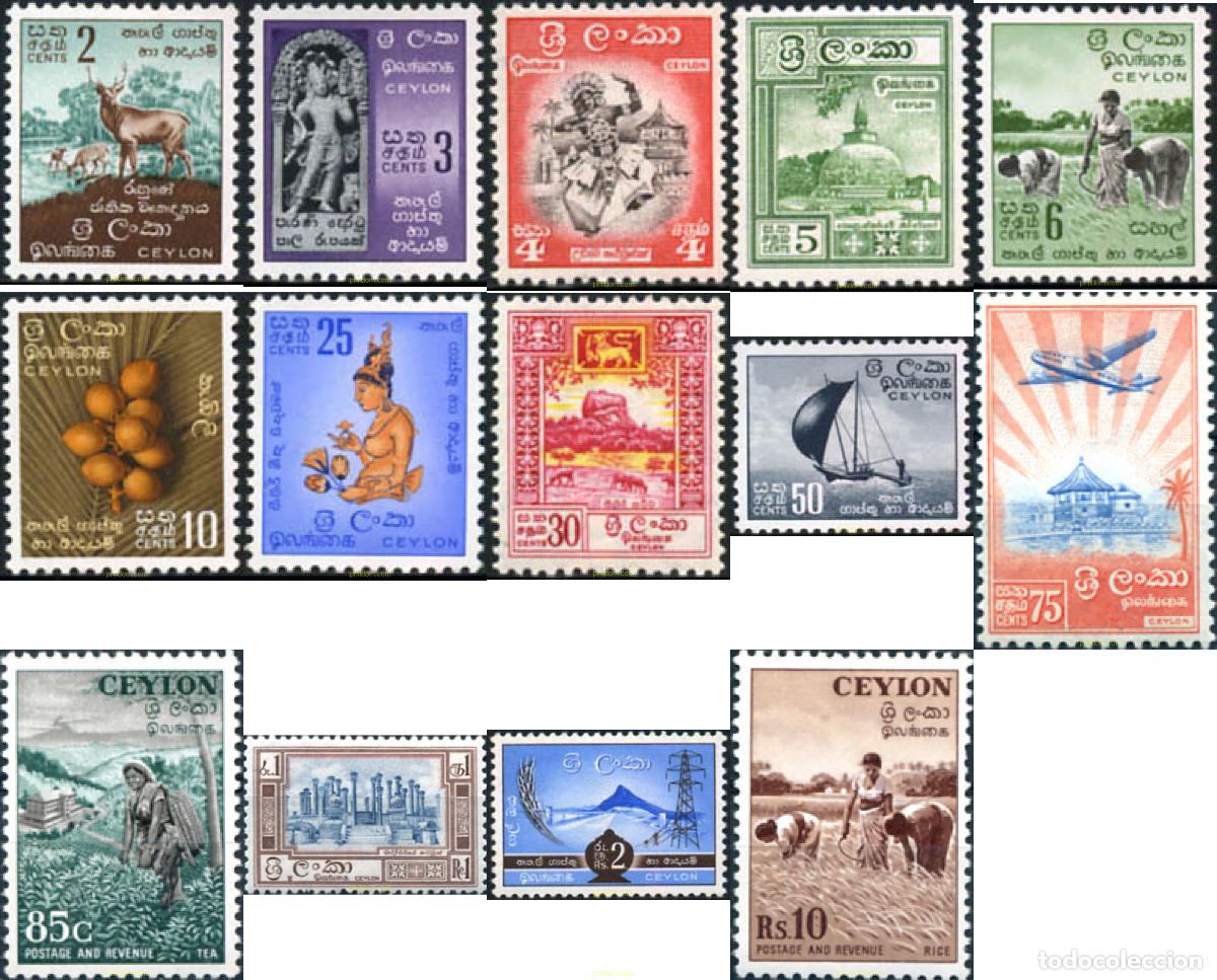 Sellos: 611520 MNH CEILAN 1958 MOTIVOS VARIOS