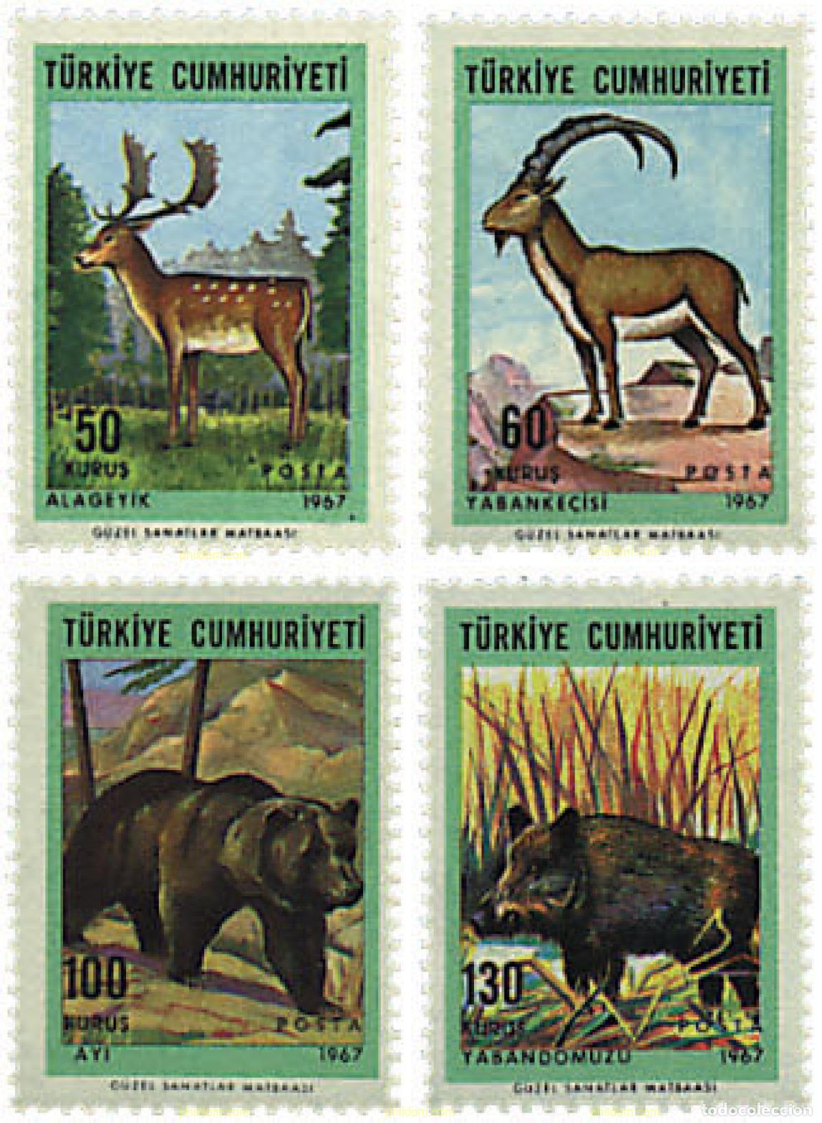 Sellos: 28695 MNH TURQUIA 1967 FAUNA