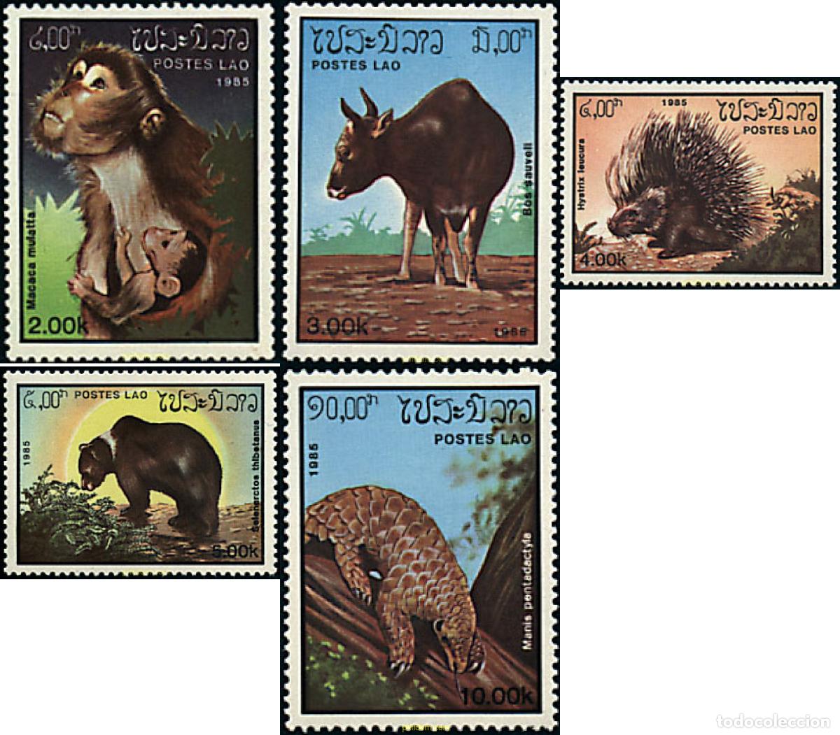 Sellos: 55560 MNH LAOS 1985 MAMIFEROS