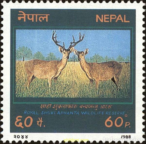 Sellos: 29106 MNH NEPAL 1988 RESERVA REAL DE SHUKLA PHANTA.