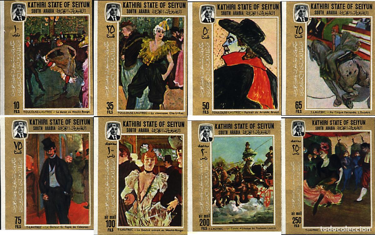 Sellos: 21160 MNH KATHIRI. Estado de Seiyun 1967 PINTURAS DE TOULOUSE-LAUTREC