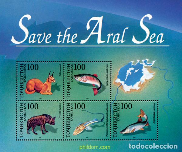 Sellos: 44035 MNH TAYIKISTAN 1996 FAUNA DEL MAR DE ARAL