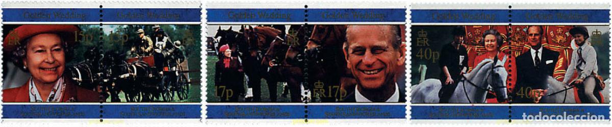 Sellos: 6649 MNH GEORGIA SUR Y SANDWICH SUR 1997 BODAS DE ORO DE LA REINA ISABEL II