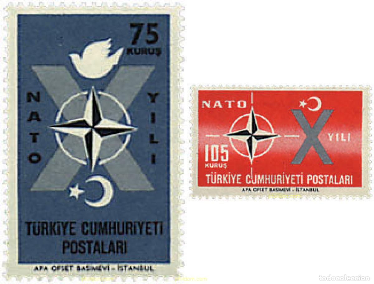 Sellos: 33106 MNH TURQUIA 1962 10 ANIVERSARIO DE LA OTAN