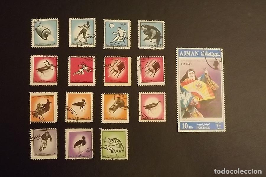 Sellos: 16 sellos de Ajman sellos
