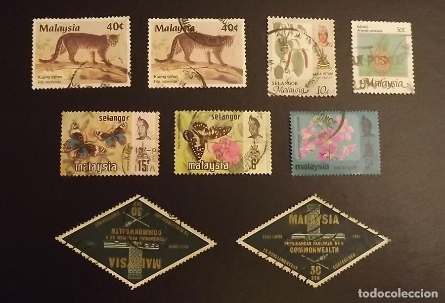 Sellos: 9 sellos de Malasia sellos