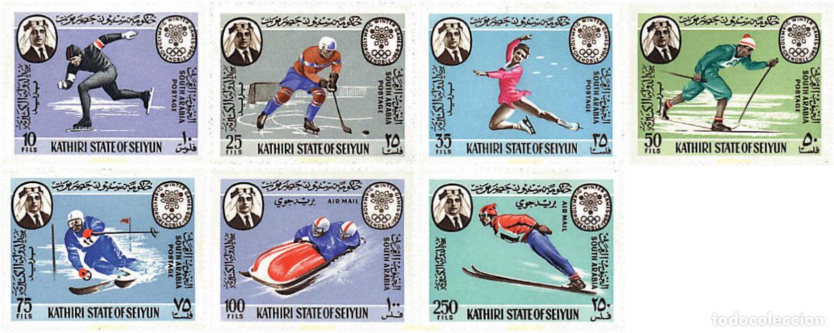 Sellos: 256660 MNH KATHIRI. Estado de Seiyun 1967 10 JUEGOS OLIMPICOS INVIERNO GRENOBLE 1968