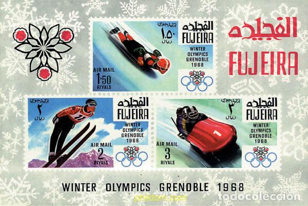Sellos: 70774 MNH FUJEIRA 1968 10 JUEGOS OLIMPICOS INVIERNO GRENOBLE 1968