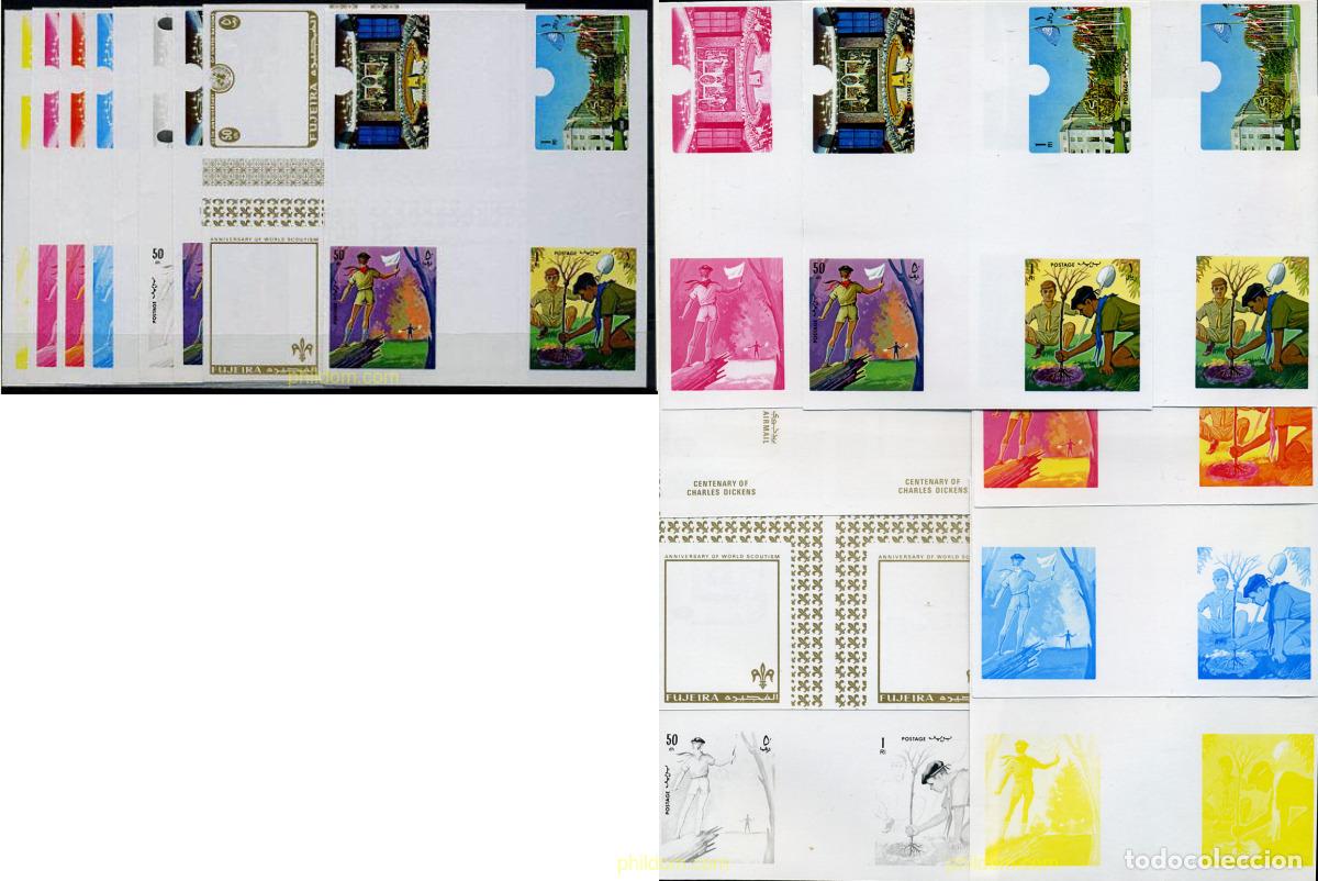 Sellos: 214483 MNH FUJEIRA 1970 CENTENARIO DEL ESCULTISMO
