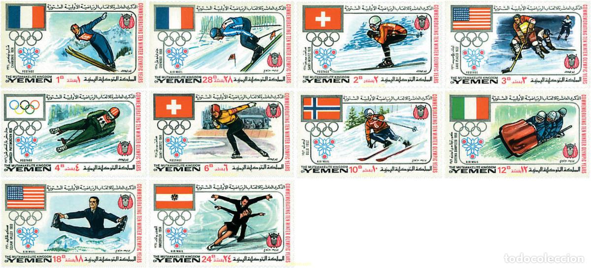 Briefmarken: 16012 MNH YEMEN. Reino 1968 JUEGOS OLIMPICOS DE INVIERNO