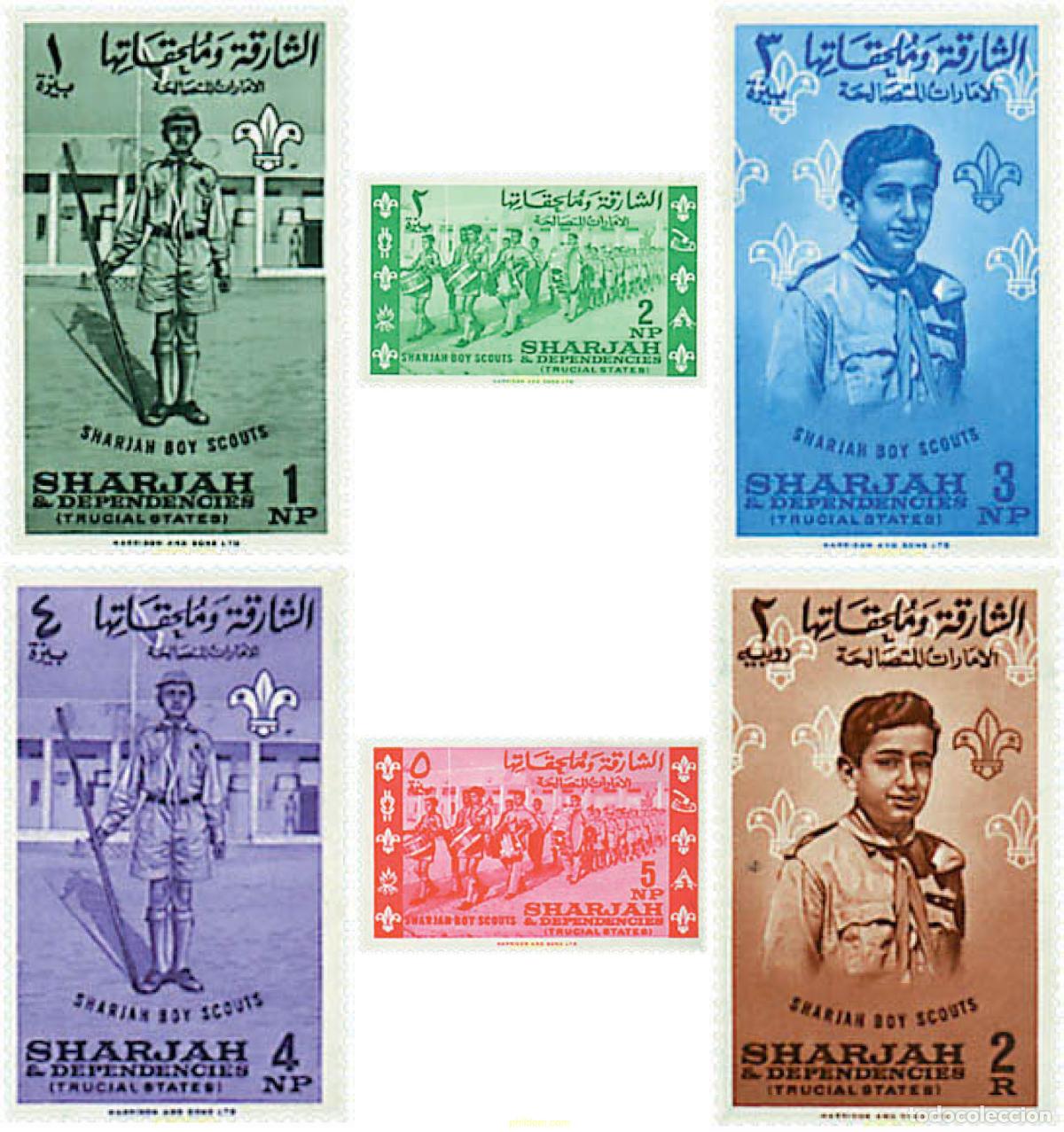 Sellos: 38492 MNH SHARJAH 1964 ESCULTISMO