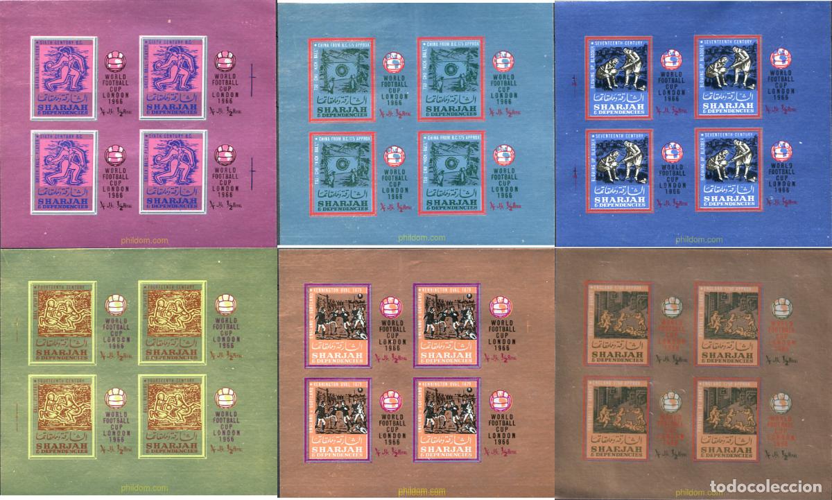 Sellos: 13738 MNH SHARJAH 1966 COPA DEL MUNDO DE FUTBOL. INGLATERRA-66