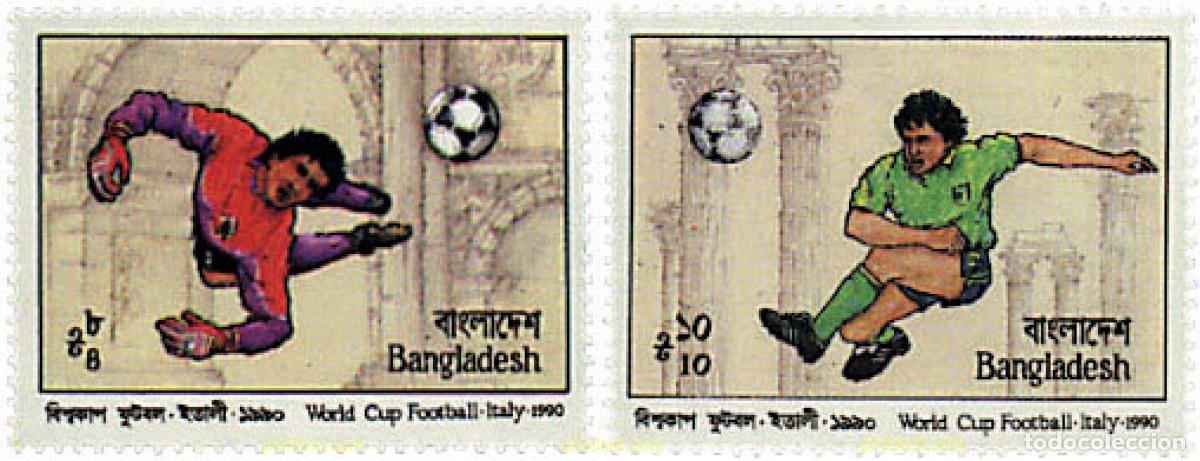 Sellos: 75572 MNH BANGLADESH 1990 COPA DEL MUNDO DE FUTBOL. ITALIA-90