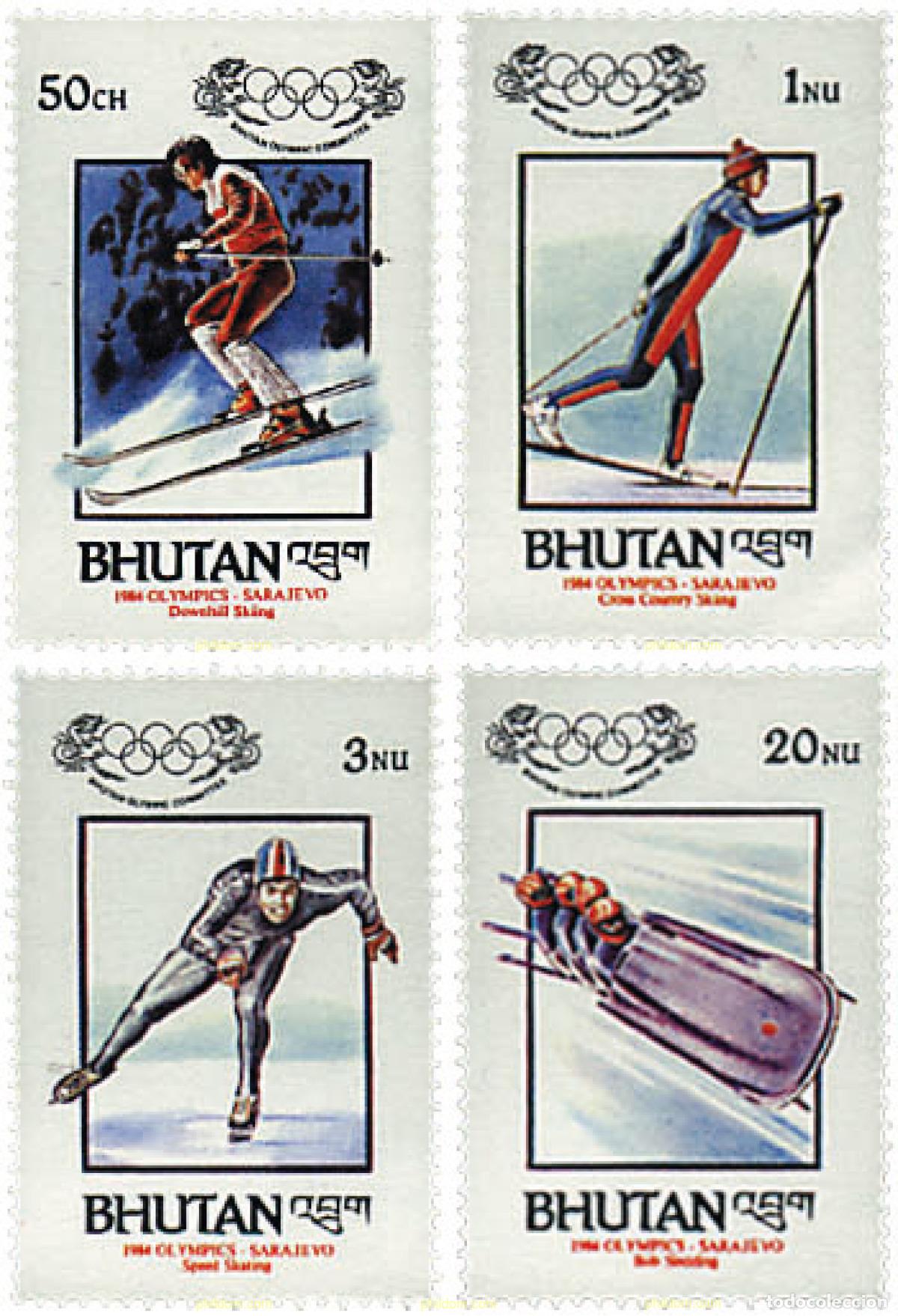 Sellos: 70514 MNH BHUTAN 1984 14 JUEGOS OLIMPICOS INVIERNO SARAJEVO 1984