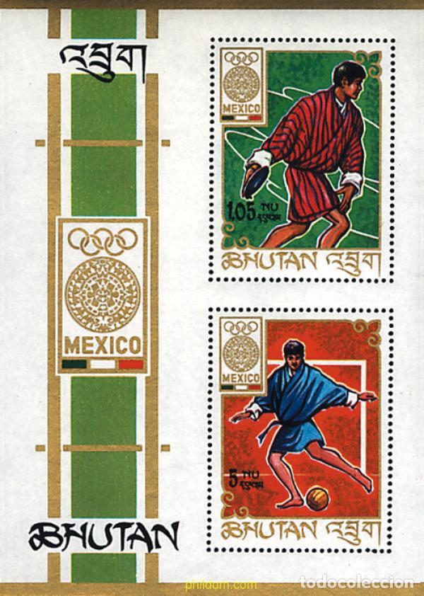 Sellos: 68098 MNH BHUTAN 1968 19 JUEGOS OLIMPICOS VERANO MEXICO 1968